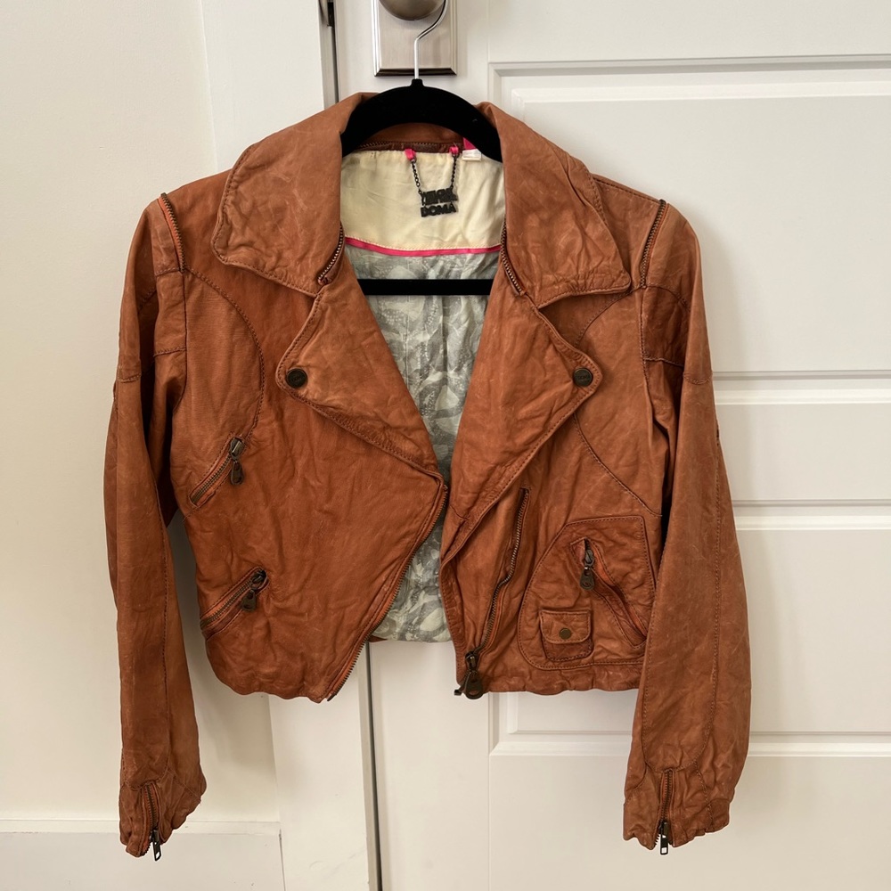 Doma leather moto jacket